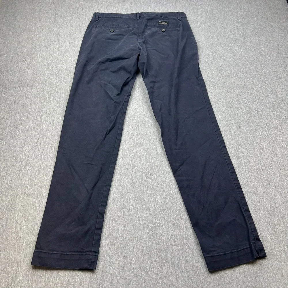 Banana Republic Mason Chino Flat Front Pants Mens 29x32 (30x30) Navy Blue‎